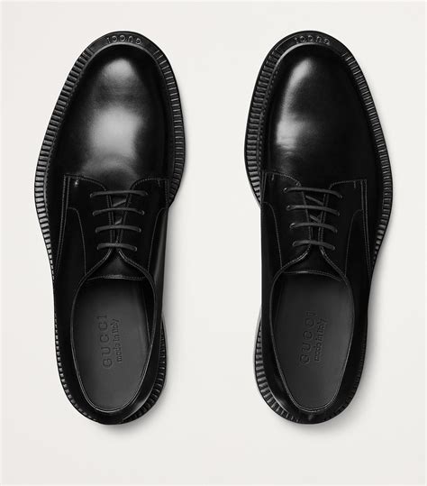 Mens Gucci 1000 black Leather Derby Shoes 